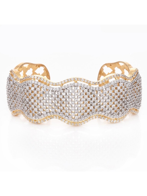 

Tistabene Women White & Gold-Toned Cuff Bracelet