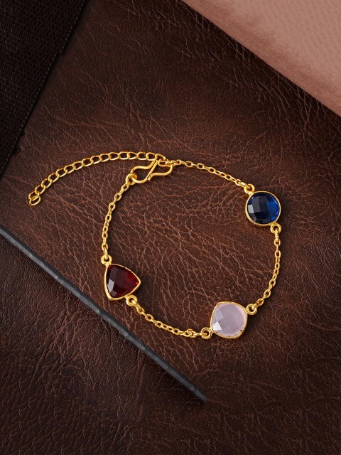 

Tistabene Women Gold-Toned & Blue Gold-Plated Charm Bracelet