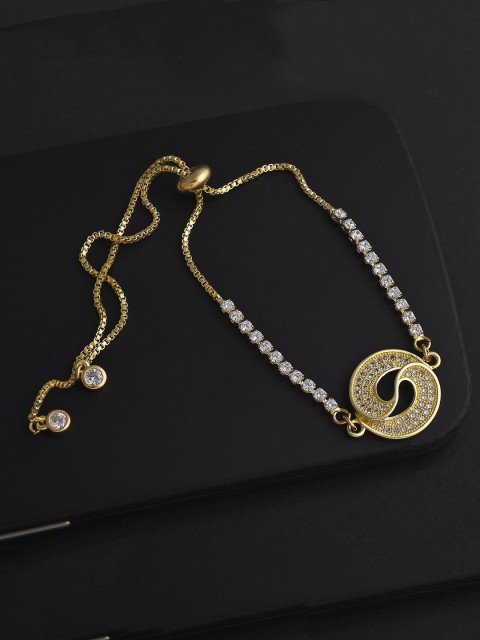 

Tistabene Women Gold-Toned & White Gold-Plated Wraparound Bracelet