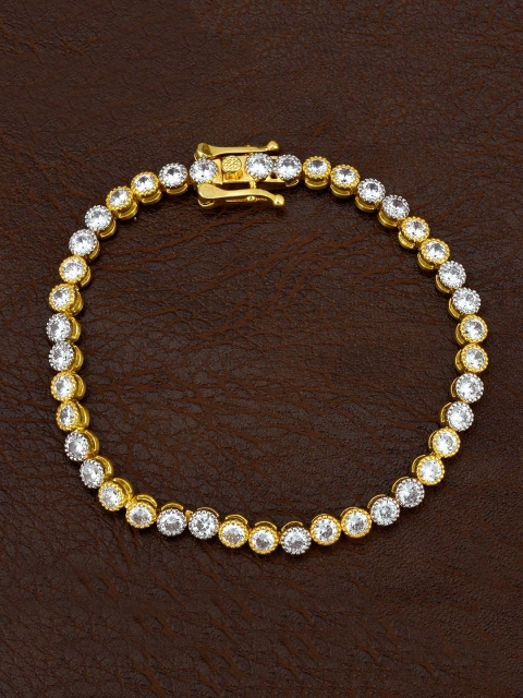 

Tistabene Women Gold-Toned & White Dual Tone Plated Charm Bracelet