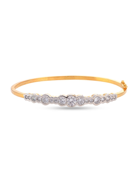 

Tistabene Women Gold-Toned & White Bangle-Style Bracelet