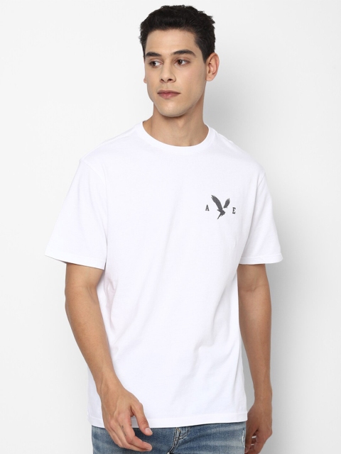 

AMERICAN EAGLE OUTFITTERS Men White Slim Fit T-shirt