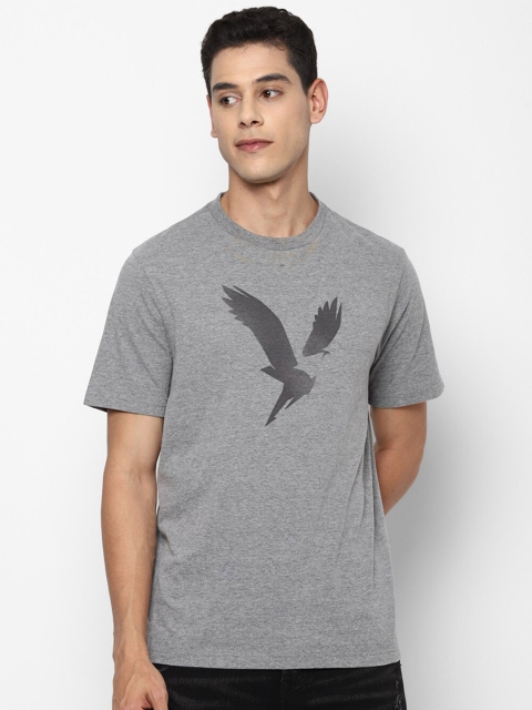 

AMERICAN EAGLE OUTFITTERS Men Grey Printed Slim Fit T-shirt