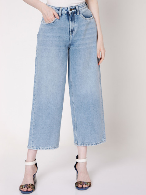 

Vero Moda Women Blue Flared High-Rise Heavy Fade Jeans
