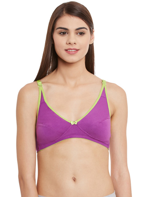 

Clovia Purple Non Padded Non Wired Demi Cup Everyday Bra BR0655P12