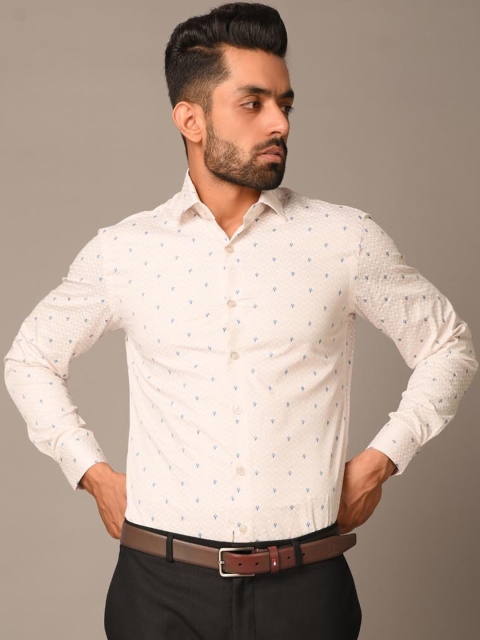 

Tistabene Men Beige Opaque Printed Formal Shirt