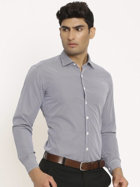 

Tistabene Men Grey Micro Checks Checked Casual Shirt