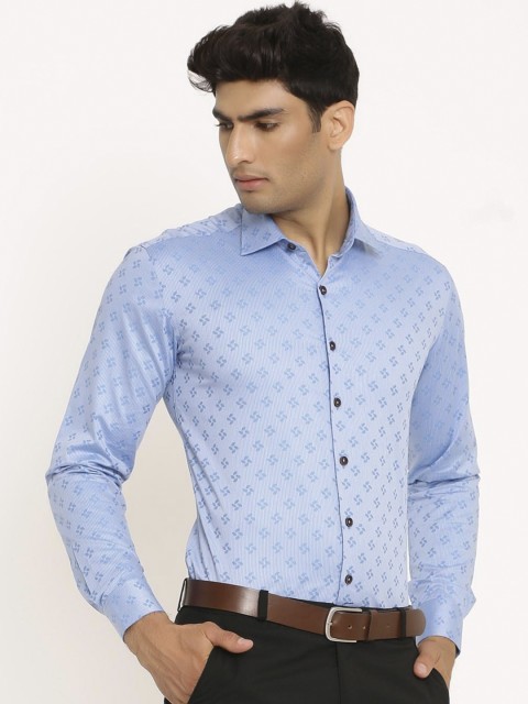 

Tistabene Men Blue Opaque Formal Shirt