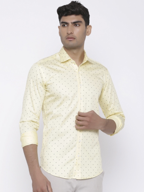 

Tistabene Men Yellow Opaque Printed Casual Shirt