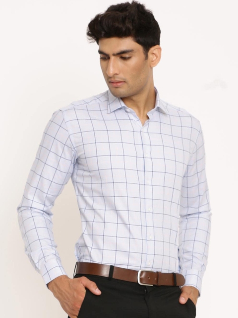 

Tistabene Men Blue Checked Casual Shirt