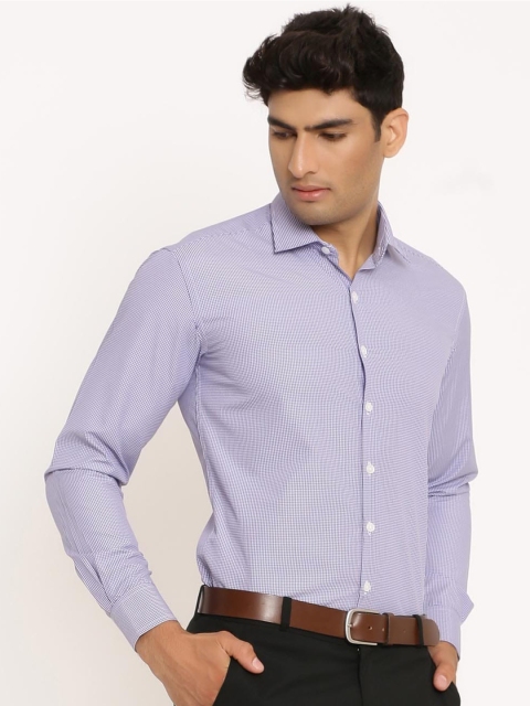 

Tistabene Men Purple Checked Casual Shirt