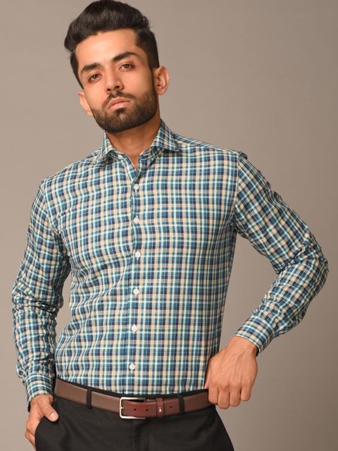 

Tistabene Men Yellow Checked Casual Shirt