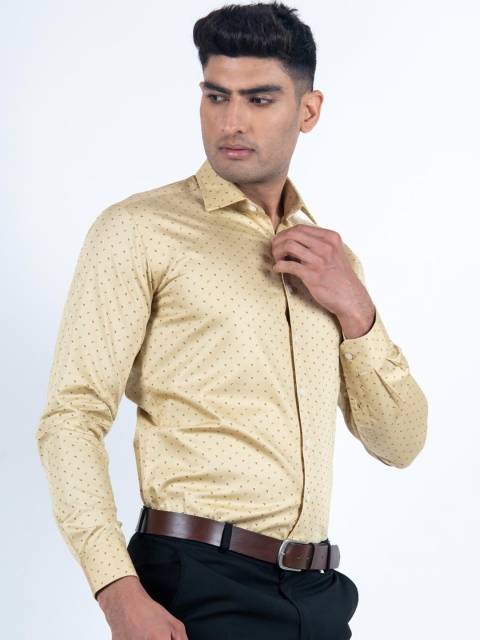

Tistabene Men Yellow Opaque Printed Casual Shirt
