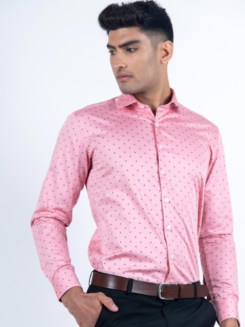 

Tistabene Men Pink Opaque Printed Casual Shirt