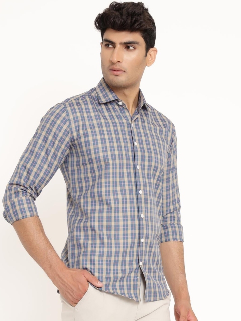 

Tistabene Men Blue Checked Casual Shirt