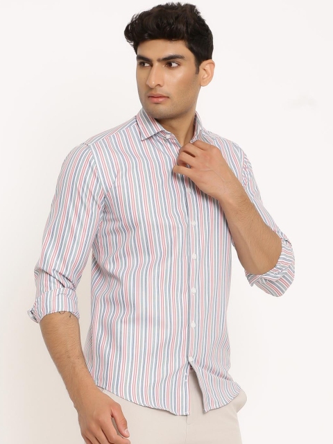

Tistabene Men Multicoloured Opaque Striped Casual Shirt, Multi