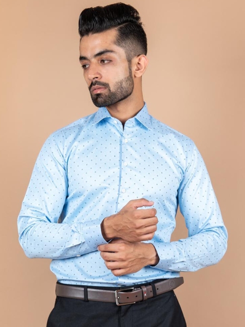 

Tistabene Men Blue Opaque Printed Casual Shirt