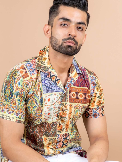 

Tistabene Men Multicoloured Regular Fit Printed Casual Shirt, Multi