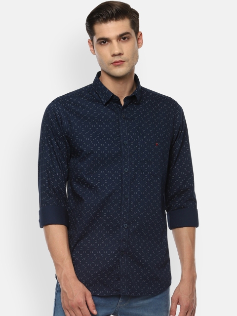 

Louis Philippe Sport Men Navy Blue Slim Fit Opaque Printed Casual Shirt