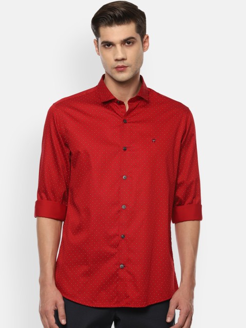 

Louis Philippe Sport Men Red Slim Fit Opaque Printed Casual Shirt