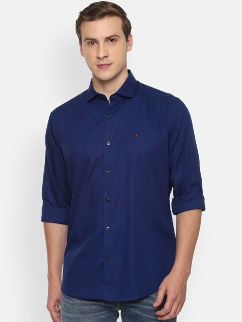 

Louis Philippe Sport Men Blue Slim Fit Opaque Checked Casual Shirt