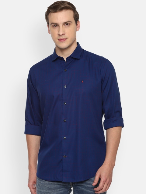

Louis Philippe Sport Men Blue Slim Fit Opaque Checked Casual Shirt