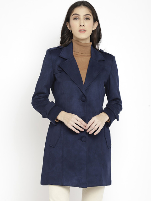 

LEBORK Women Navy Blue Winter Coat