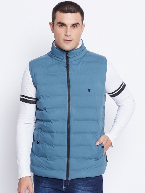 

Okane Men Blue Lightweight Padded Jacket