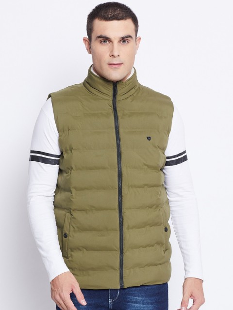 

Okane Men Olive Green Lightweight Padded Jacket