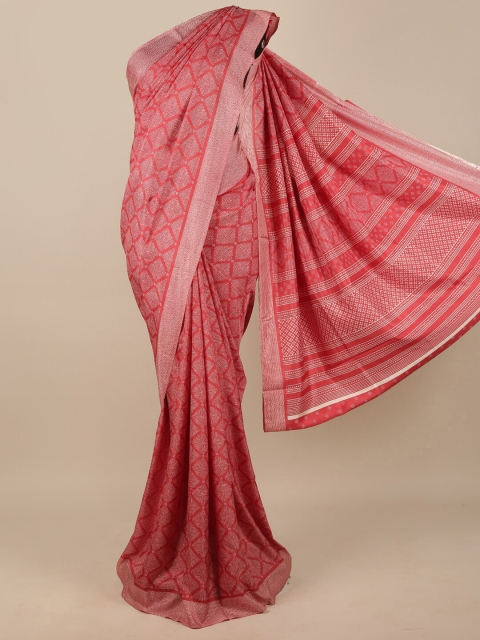 

Pothys Pink & White Printed Saree