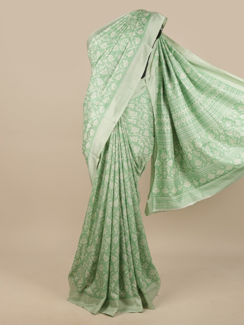 

Pothys Green & White Floral Saree