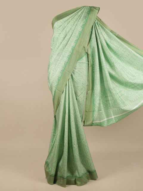 

Pothys Green Printed Saree