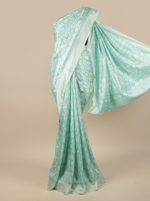 

Pothys Green & White Floral Printed Saree