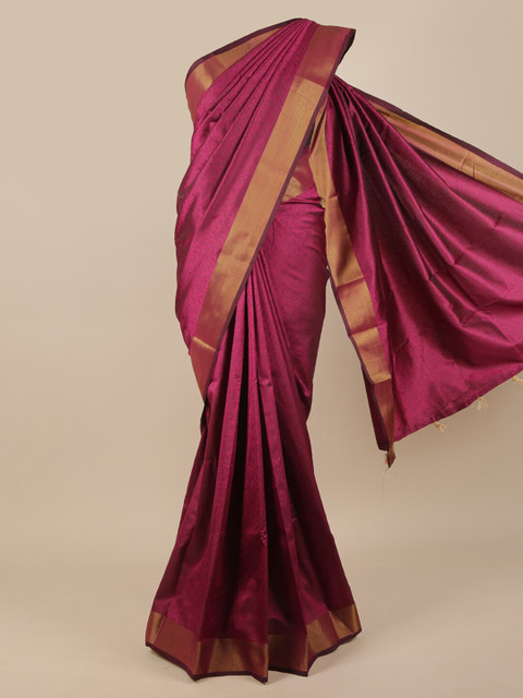 

Pothys Magenta Woven Design Jute Silk Saree