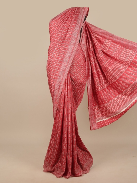 

Pothys Pink & White Printed Saree