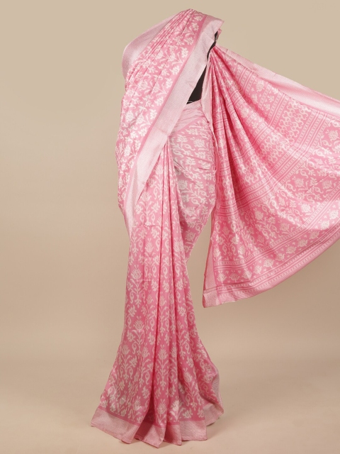 

Pothys Pink & White Woven Design Saree