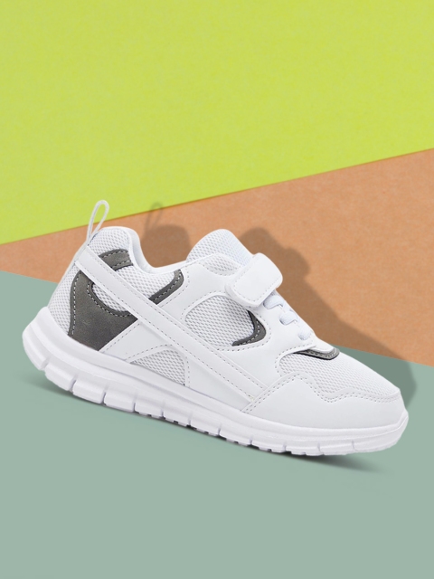 

shoexpress Girls White & Grey PU Training Shoes