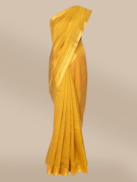 

The Chennai Silks Yellow & Pink Zari Saree