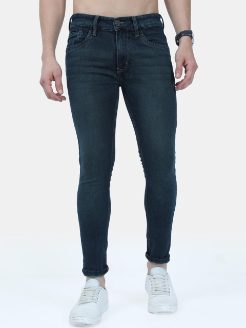 

VUDU Men Navy Blue Smart Slim Fit Light Fade Stretchable Jeans