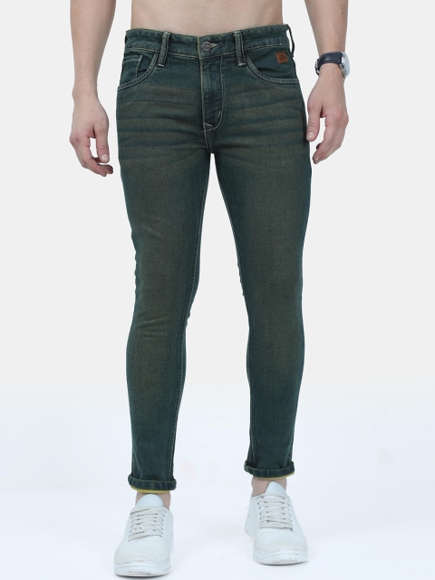 

VUDU Men Navy Blue Smart Slim Fit Light Fade Stretchable Jeans