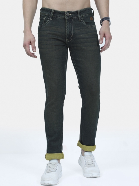 

VUDU Men Navy Blue Smart Slim Fit Light Fade Stretchable Jeans