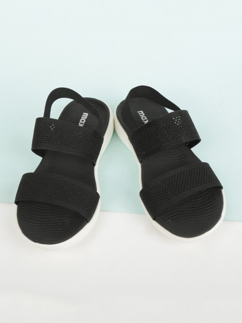 

max Women Black Open Toe Flats