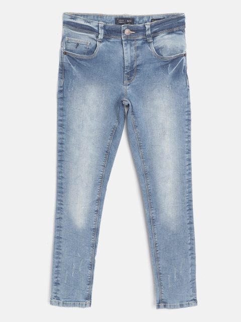 

Indian Terrain Boys Blue Low Distress Light Fade Stretchable Jeans