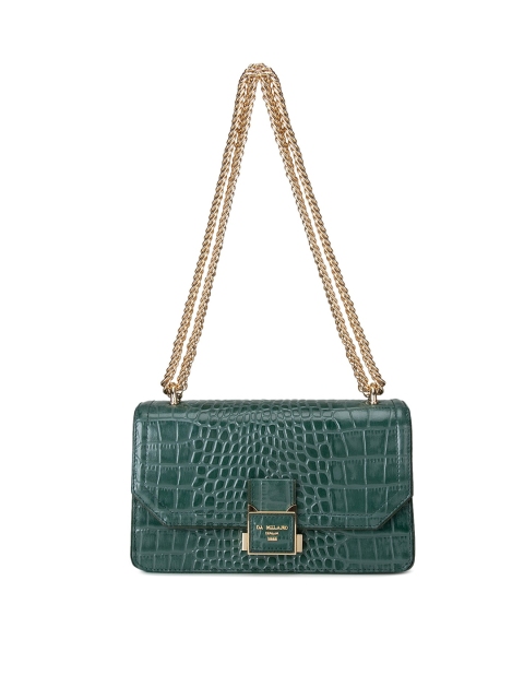 

Da Milano Green Textured Leather Structured Sling Bag