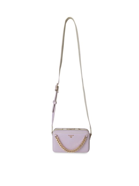 

Da Milano Purple Textured Leather Structured Sling Bag