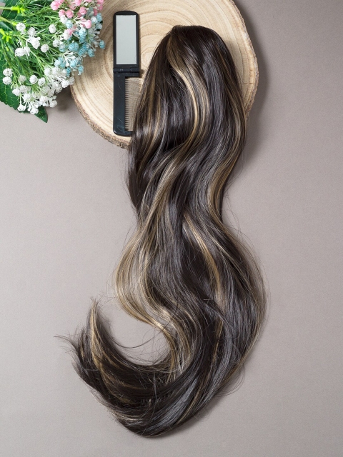 

Golden Peacock Women Gold-Toned & Black Hair Extension With Claw Clip