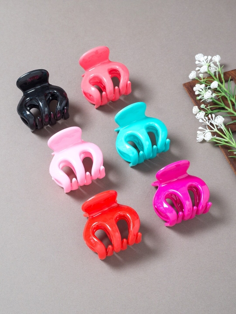 

Golden Peacock Women Black & Blue Set of 6 Claw Clip