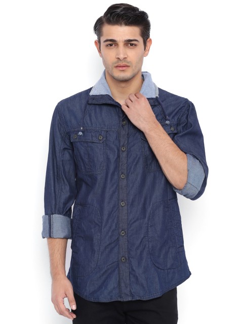 

IVOC Blue Hooded Denim Jacket