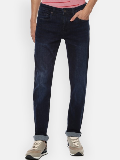 

Louis Philippe Jeans Men Navy Blue Slim Fit Light Fade Jeans