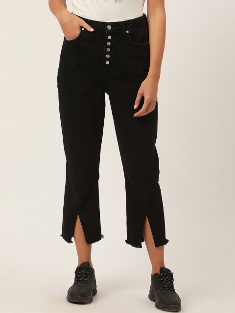 

KENDALL & KYLIE Women Black Pure Cotton Slim Fit Jeans